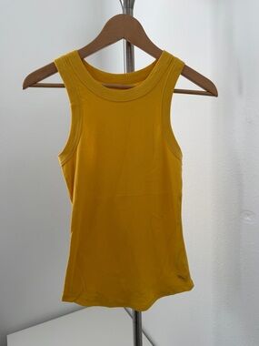 DSG Bright Yellow Ribbed-Trim Tank Top